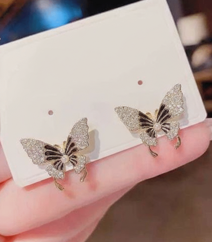 Elegant Sparkle Butterfly Earrings