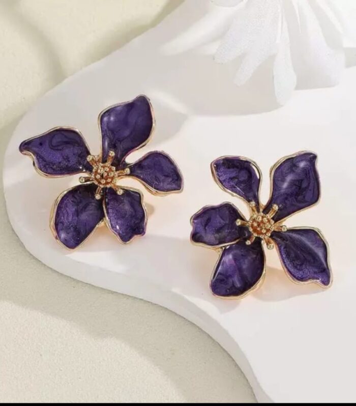 Midnight Bloom Floral Earrings