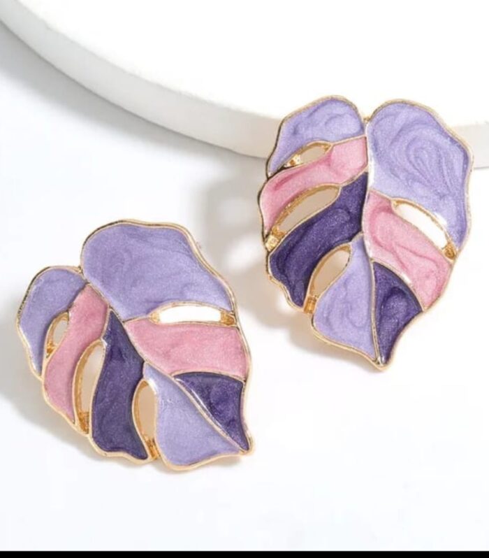Enchanted Pastel Leaf Earrings