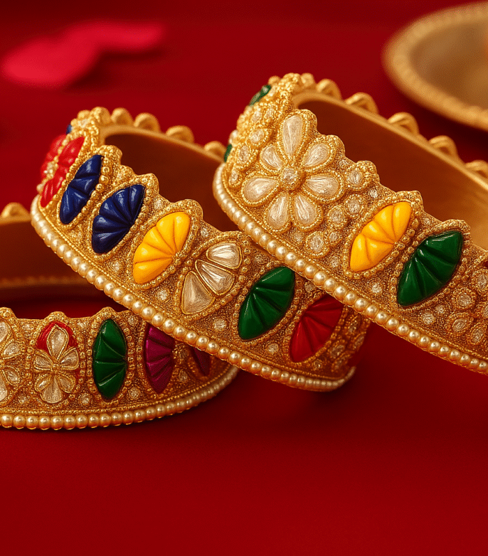 Multicolor Royal Stone Bangles – A Celebration of Elegance and Tradition